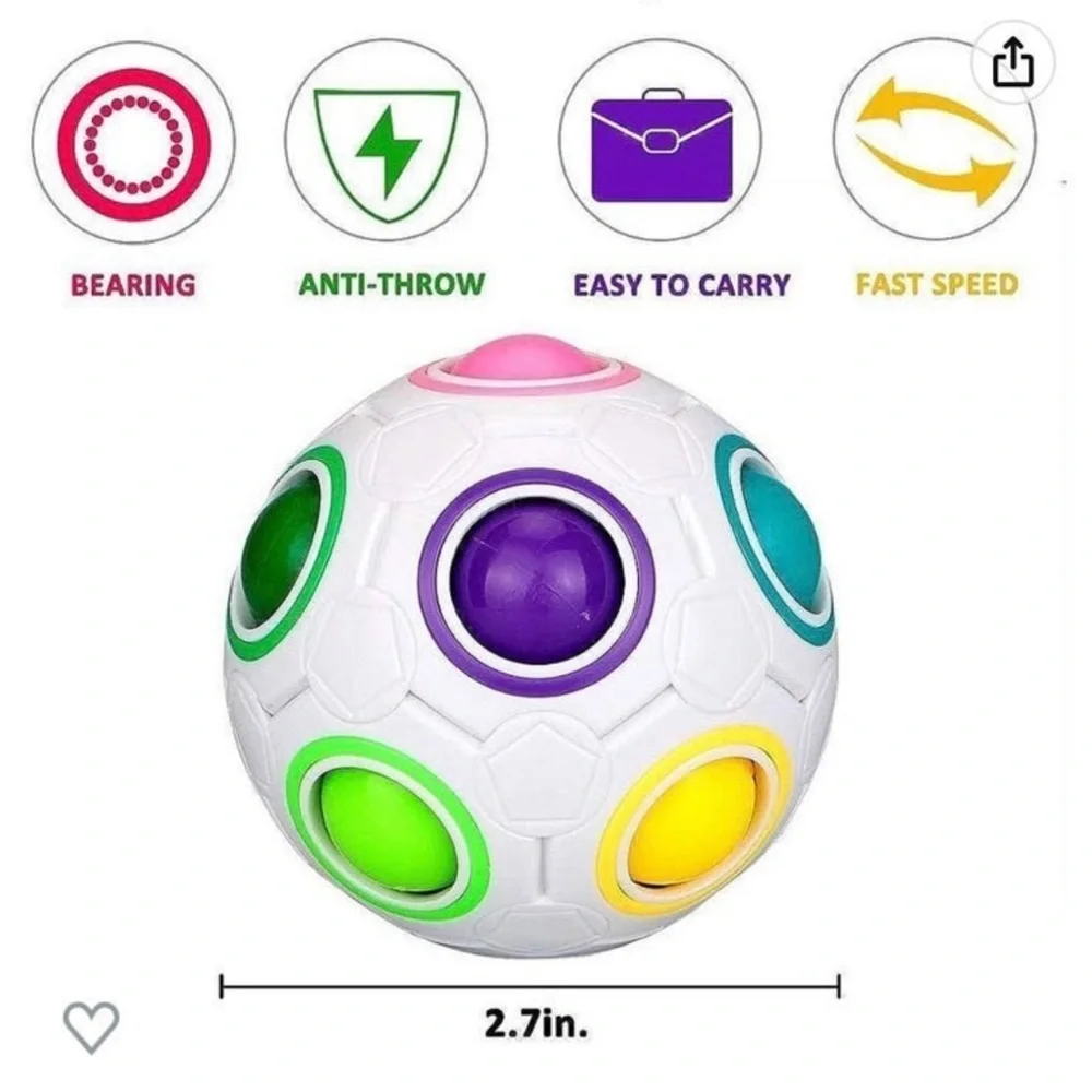 BroMocube Rainbow Fidget Ball Antistress Fidget Cube  Rainbow Puzzle Ball